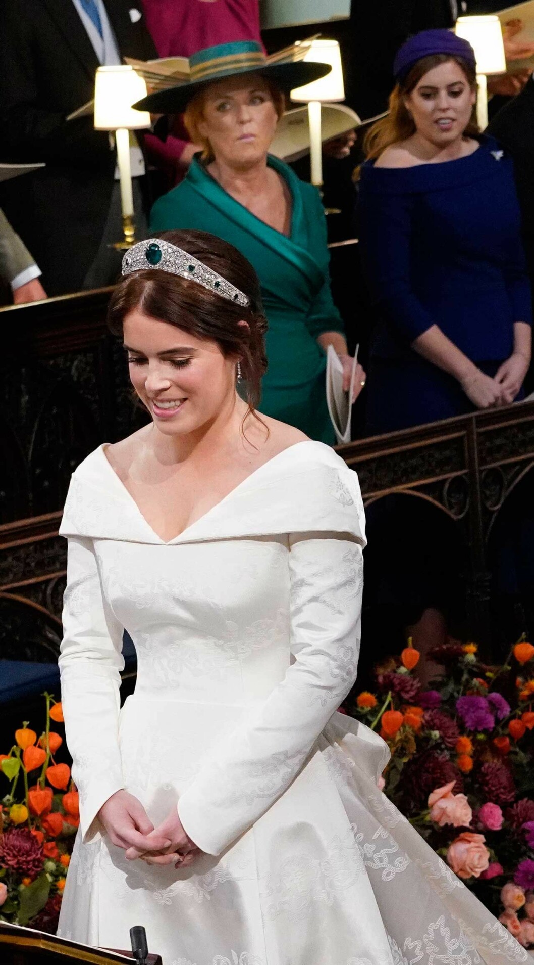 Mor och syster stöttade prinsessan Eugenie. 