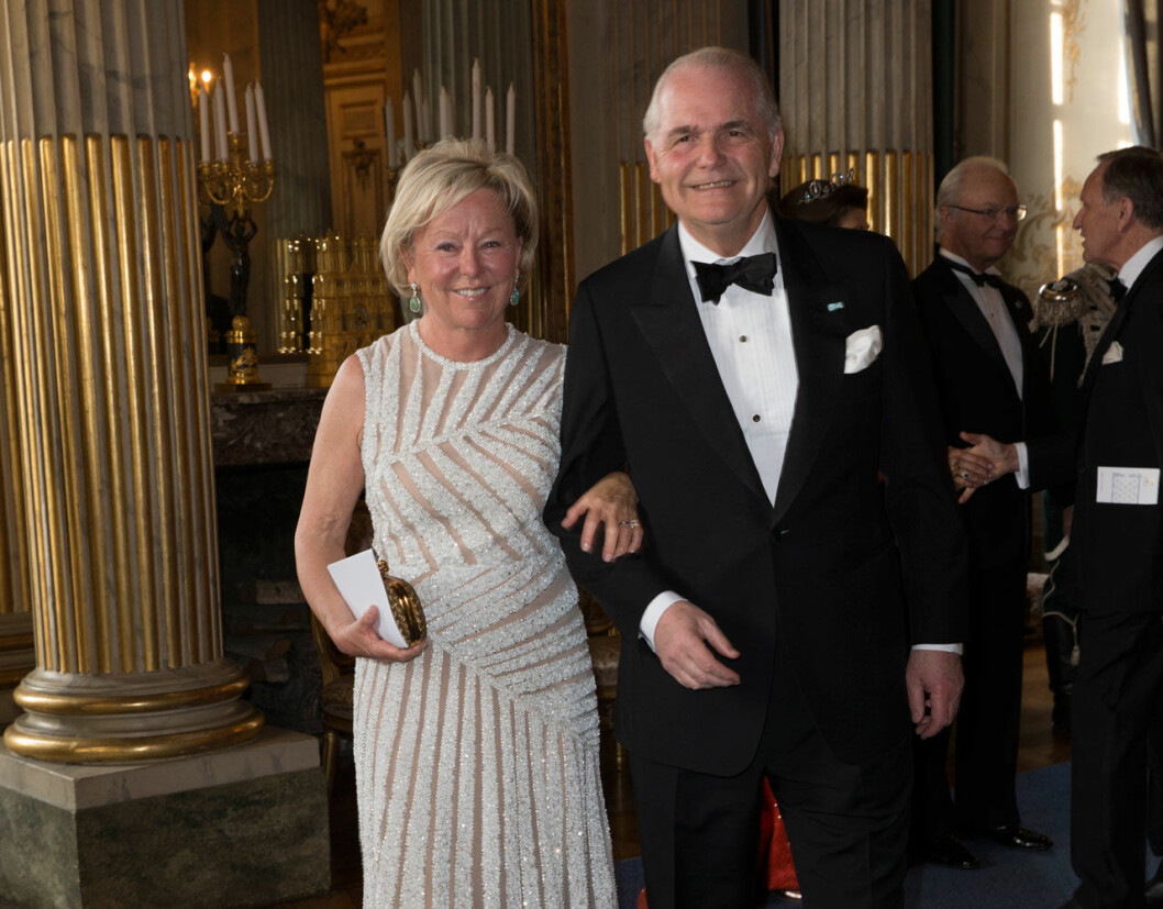 Systrarnas pappa Melker och mamma Kerstin Schörling på kungens 70-årsfest. Melker Schörling har nu dragit sig tillbaka och lämnat över makten i miljardimperiet till sina döttrar. Kerstin och Melker Schörling