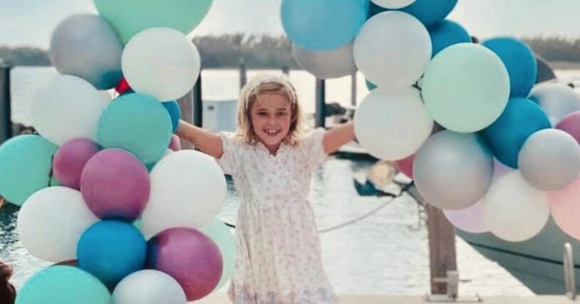 Prinsessan Leonores 7-årsdag firades med ballonger på stranden hemma i Florida! prinsessan leonore