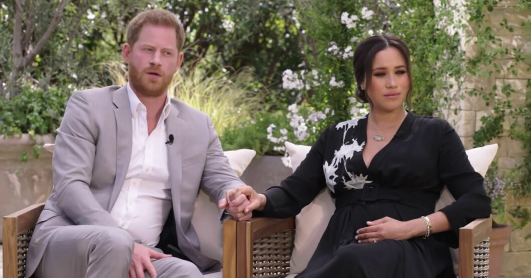 Meghan och Harry i trailern för intervjun med Oprah Winfrey. Meghan och Harry