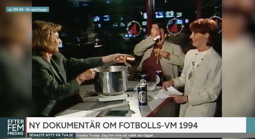 Steffo Törnquist häller senap över sig! Foto: Skärmdump, TV4