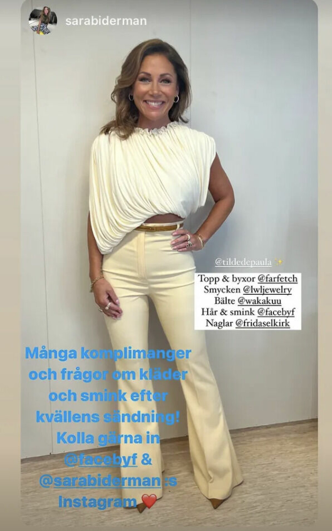 Tilde bara måste berätta för följarna! Foto: Instagram
