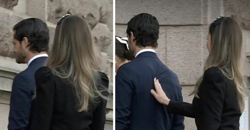 Foto: Skärmdump SVT Carl Philip fick fixas till mitt i direktsändning.