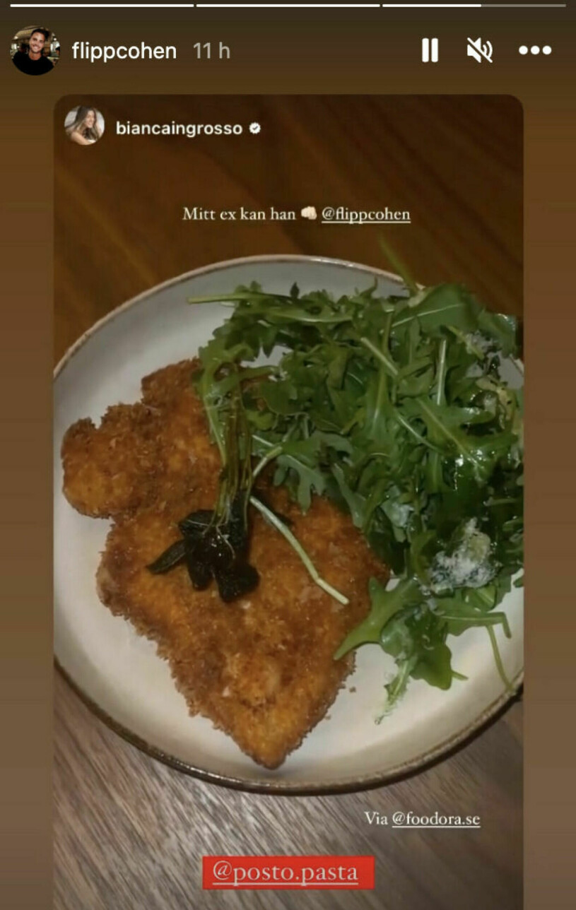 Bianca Ingrosso har hyllat exets nya resturang, Posto Pasta.