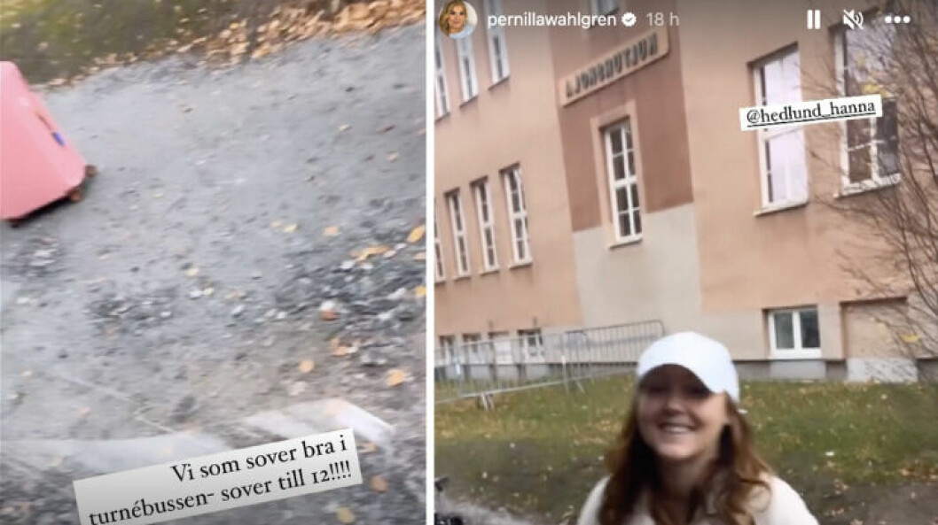 Pernilla spottar framför Hanna Hedlund på Instagram.