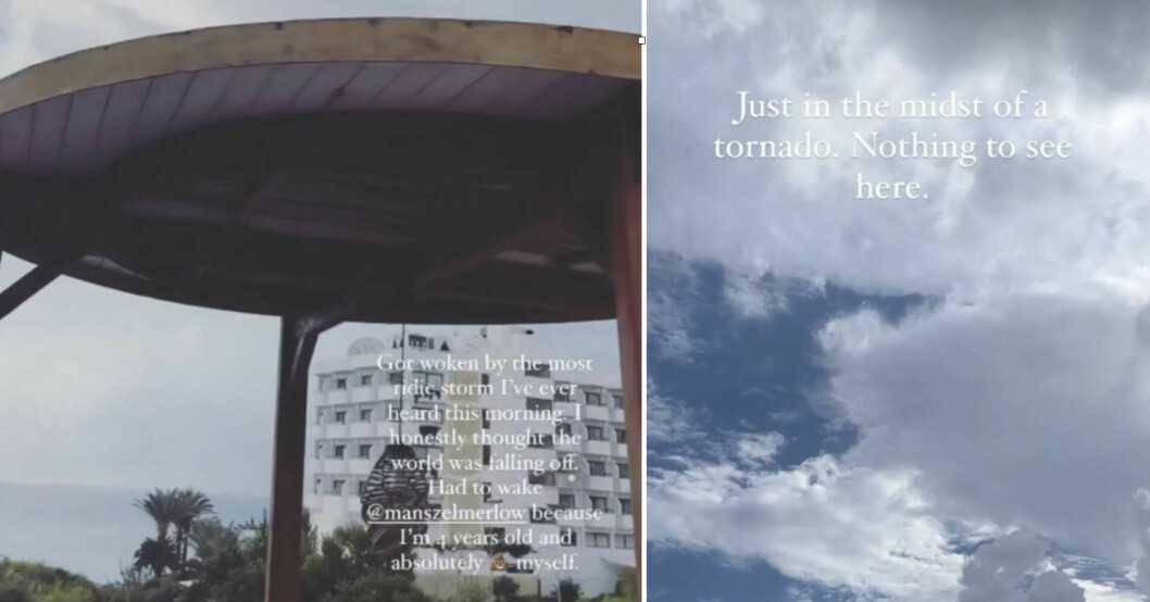 Berättar om den turbulenta semesterupplevelsen. Foto:Instagram @ciarajzelmerlow Berättar om den turbulenta semesterupplevelsen. Foto:Instagram @ciarajzelmerlow
