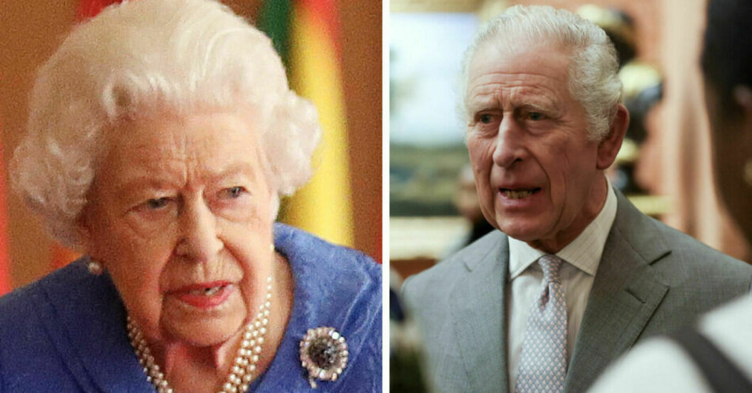 Drottning Elizabeth och kung Charles