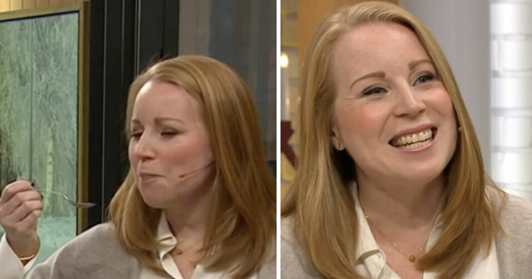 Annie Lööf fick smaka på kocken Erik Videgårds goda mat. Foto: TT