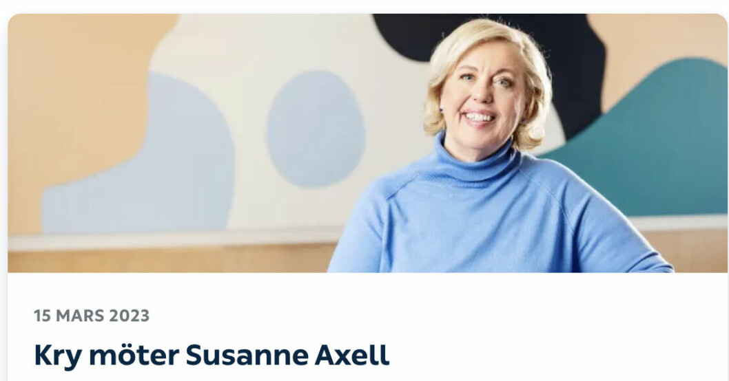 Suzanne Axell har fått motta tuff kritik för samarbetet med Kry. Suzanne Axell