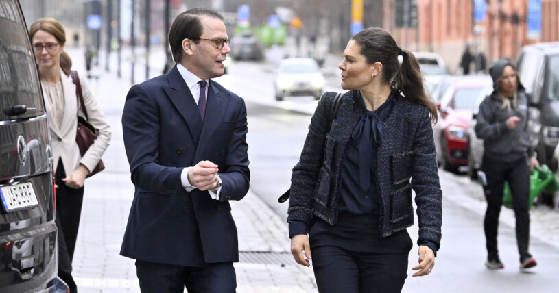 Tillbaka på jobbet! Kronprinsessan Victoria och prins Daniel på besök vid Svenska institutet för europapolitiska studier (Sieps).