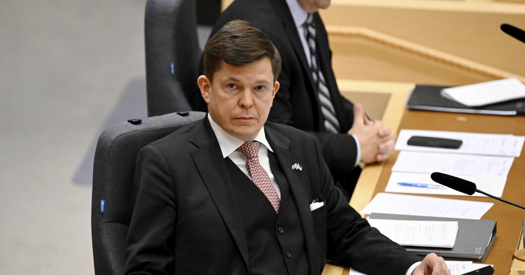 Talman Andreas Norlén var sjuk och tvingades ställa in riksdagssupén på Kungliga slottet. Andreas Norlén