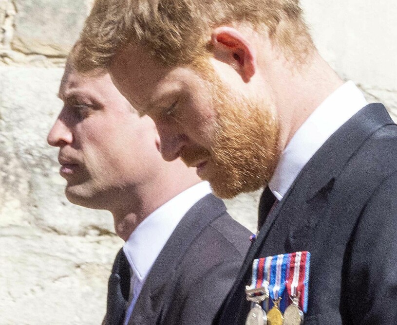 Prins William och prins Harry. Prins William Prins Harry Prins Philips begravning