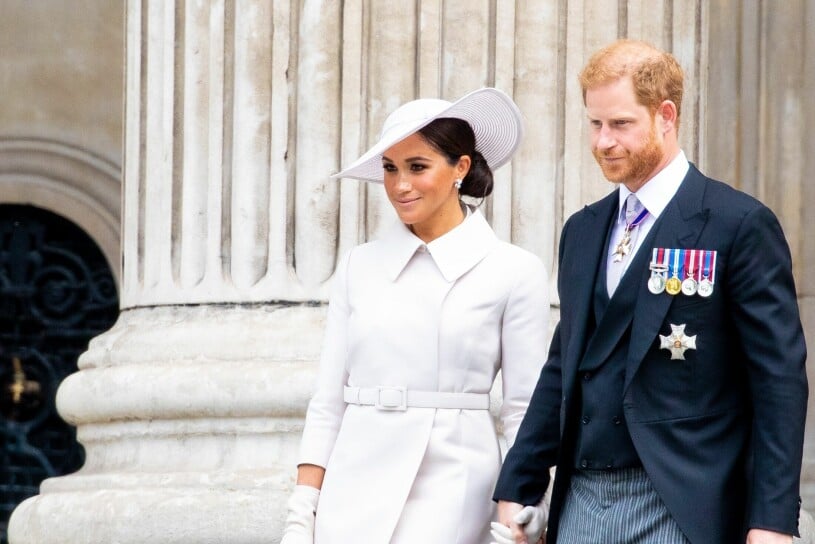Meghan och Harry deltog vid fredagens gudstjänst.