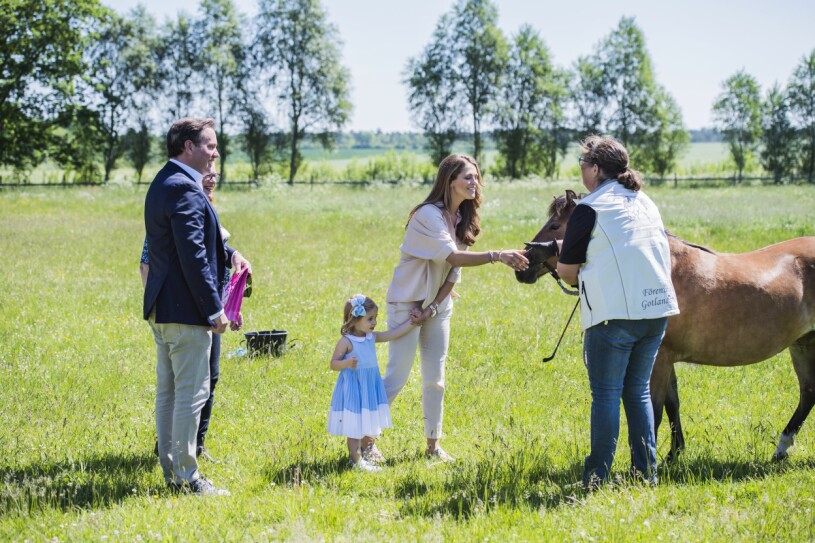 Juni 2016: När russet Heidi mötte prinsessan Leonore. Prinsessan Leonore på besök i sitt hertigdöme Gotland 2016