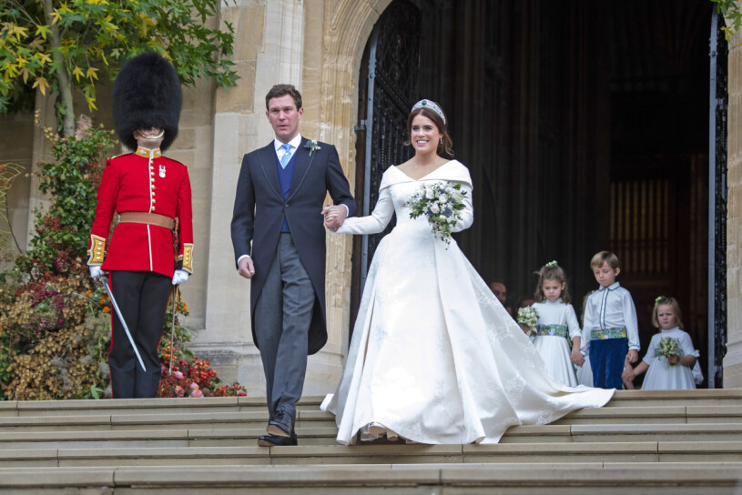 Jack Brooksbank och prinsessan Eugenie gifte sig 2018 och fick sitt första barn 2021.