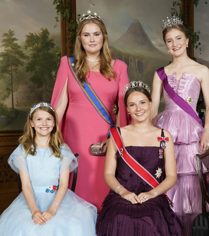 Fyra framtida drottningar: Prinsessan Estelle, kronprinsessan Amalia, prinsessan Elisabeth och prinsessan Ingrid Alexandra.