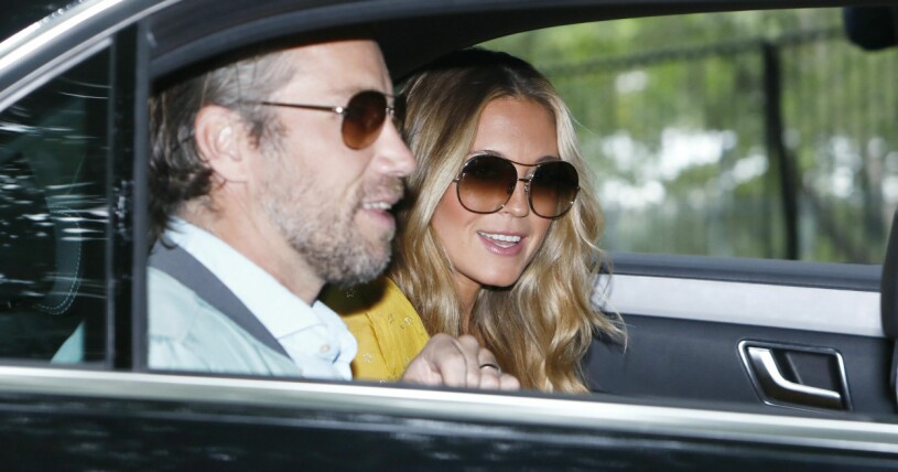 Peter Forsberg och Nicole Nordin har varit gifta i elva år. Peter Forsberg och Nicole Nordin i bil