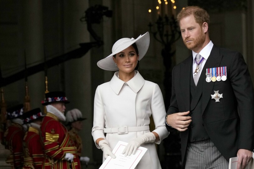 Meghan och Harry var på plats vid fredagens gudstjänst i St Pauls katedral.