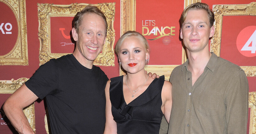 Gunde Svan med dotter Julia Svan och hennes pojkvän Ludvig Holmberg Let's Dance, final, TV4.
