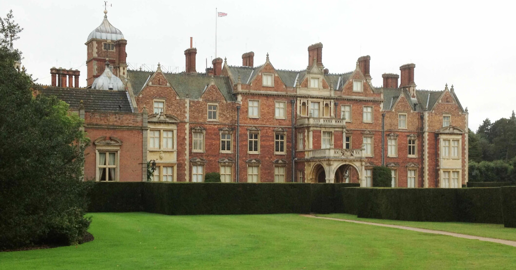 Spektakulära Sandringham House där drottningen firar jul. Hon äger godset privat. Sandringham House