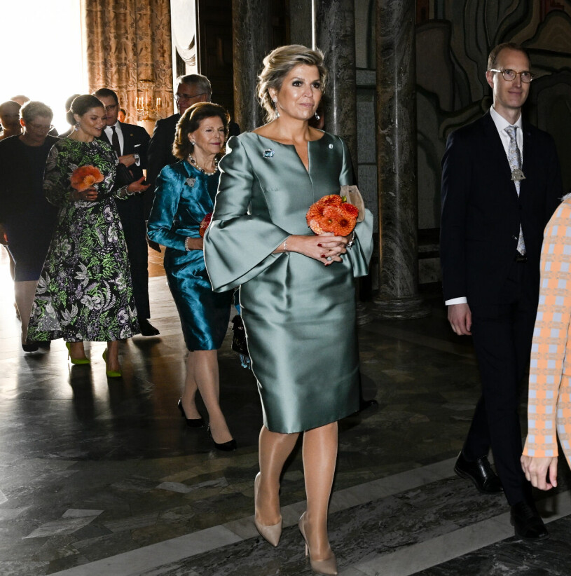 ”Drottningmannen” Jan Jönsson med årets bordsdam drottning Máxima. Jan