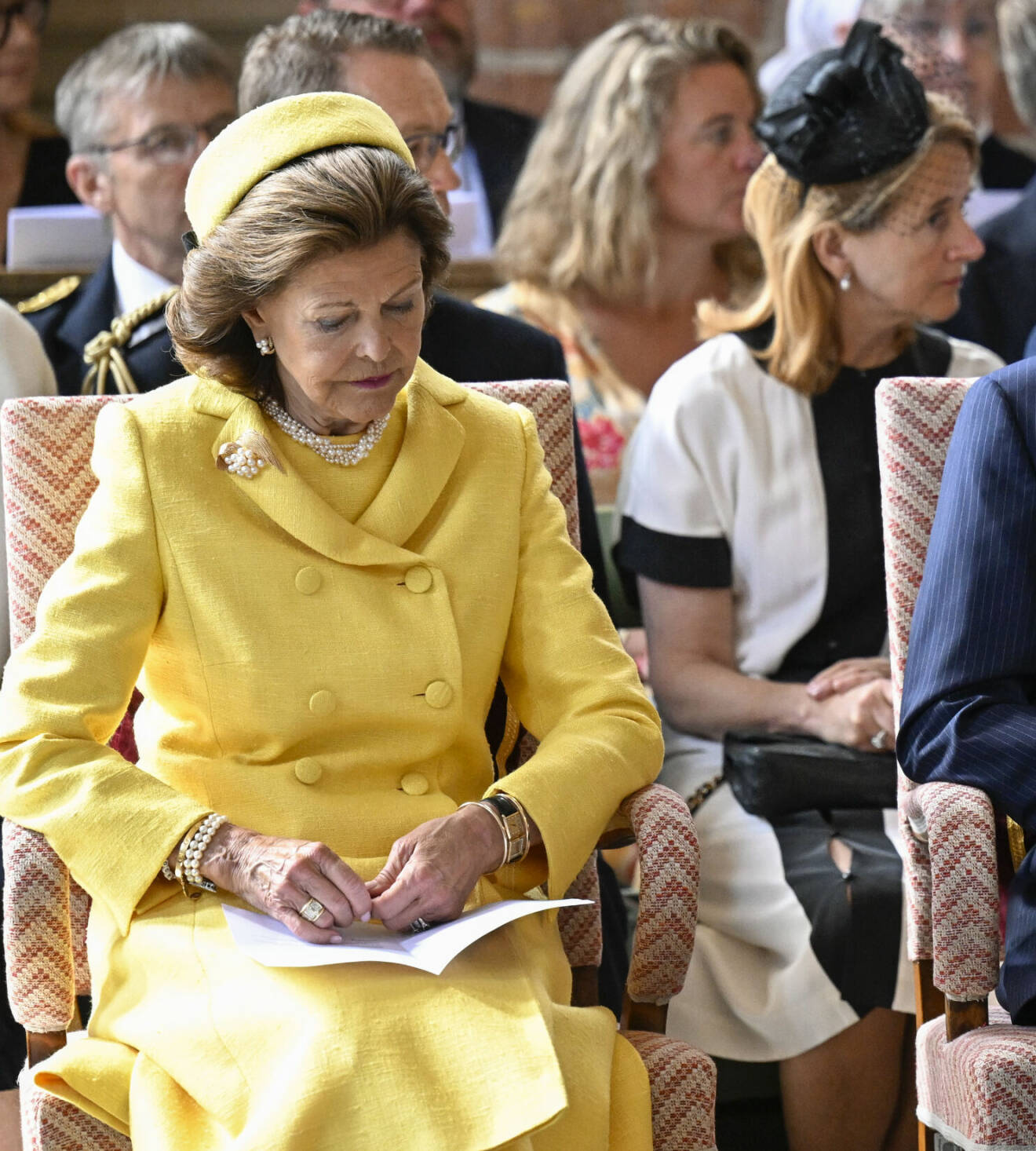 Nationaldagen 2023 i Strängnäs: Drottning Silvia med sin hovdam Harriet Bredelius