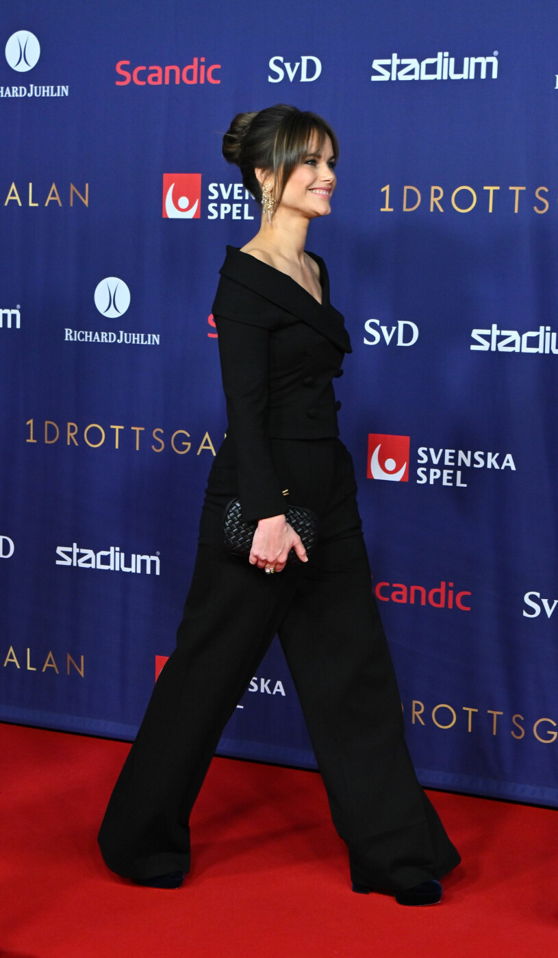 Prinsessan Sofia anländer på röda mattan till Idrottsgalan 2023 i Avicii Arena.