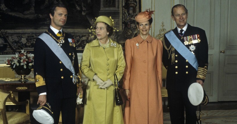 Kung Carl Gustaf, drottning Elizabeth, drottning Silvia och prins Philip