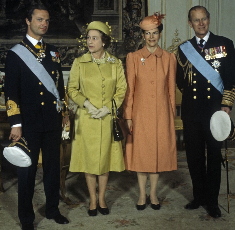 Kungen Drottning Elizabeth Drottning Silvia Prins Philip Statsbesök 1983