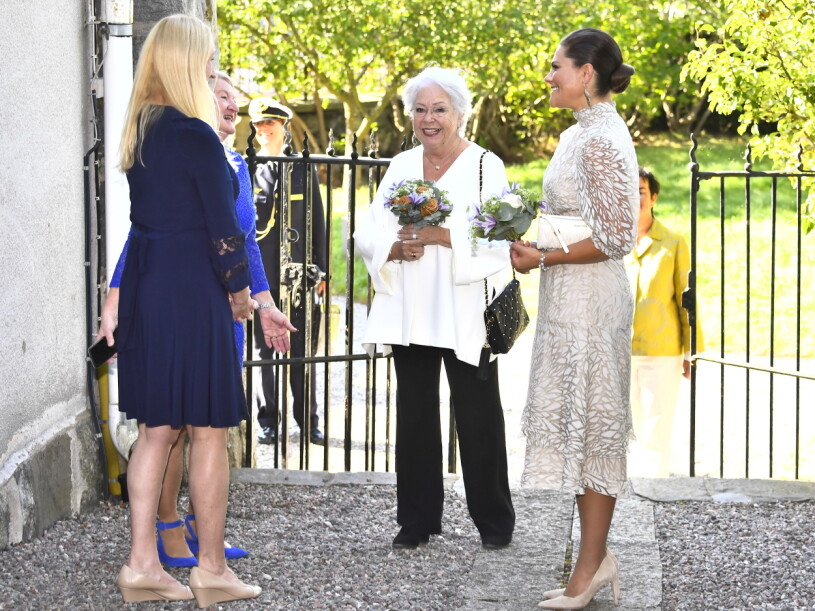 Kronprinsessan Victoria och prinsessan Christina på Millesgården i eftermiddags. Prinsessan Christina Kronprinsessan Victoria SWEA International