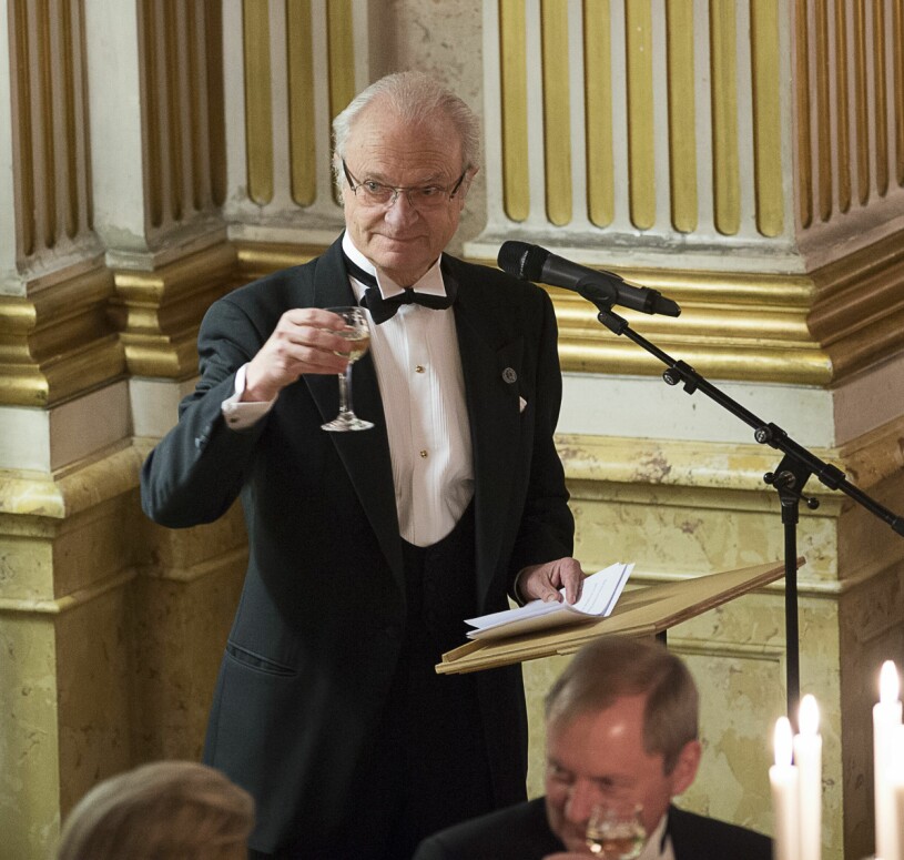 Skål, kungen! Kungen under Sverigemiddagen 2013