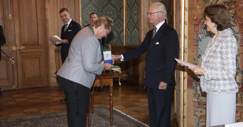 Susanne Resmark och kung Carl Gustaf och drottning Silvia