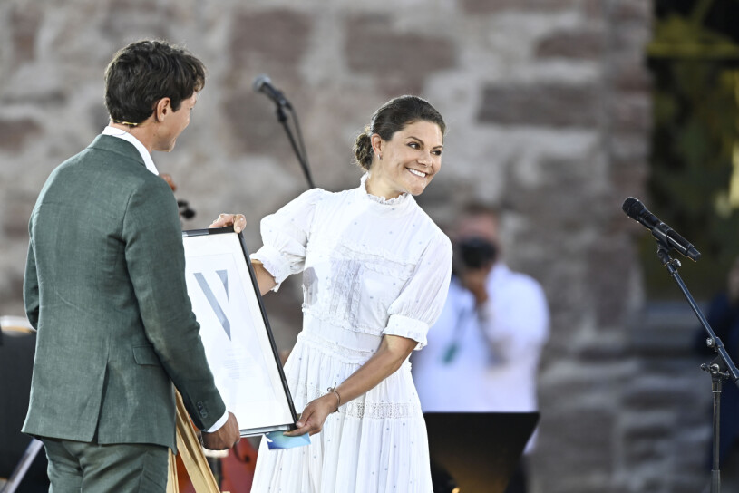 Kronprinsessan Victoria i By Malina på Victoriadagen år 2021.