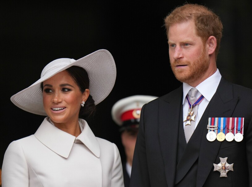 Meghan och Harry var på plats vid gudstjänsten.