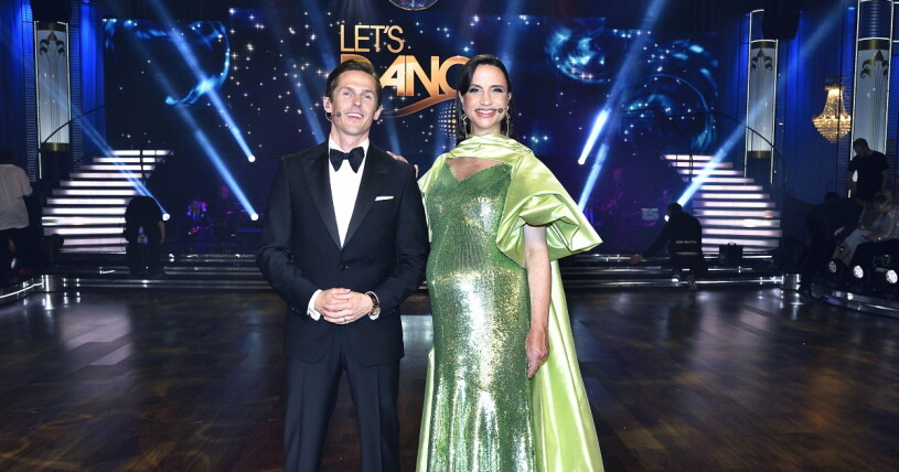 David Lindgren och Petra Mede fortsätter som programledare. David Lindgren och Petra Mede i Let's Dance