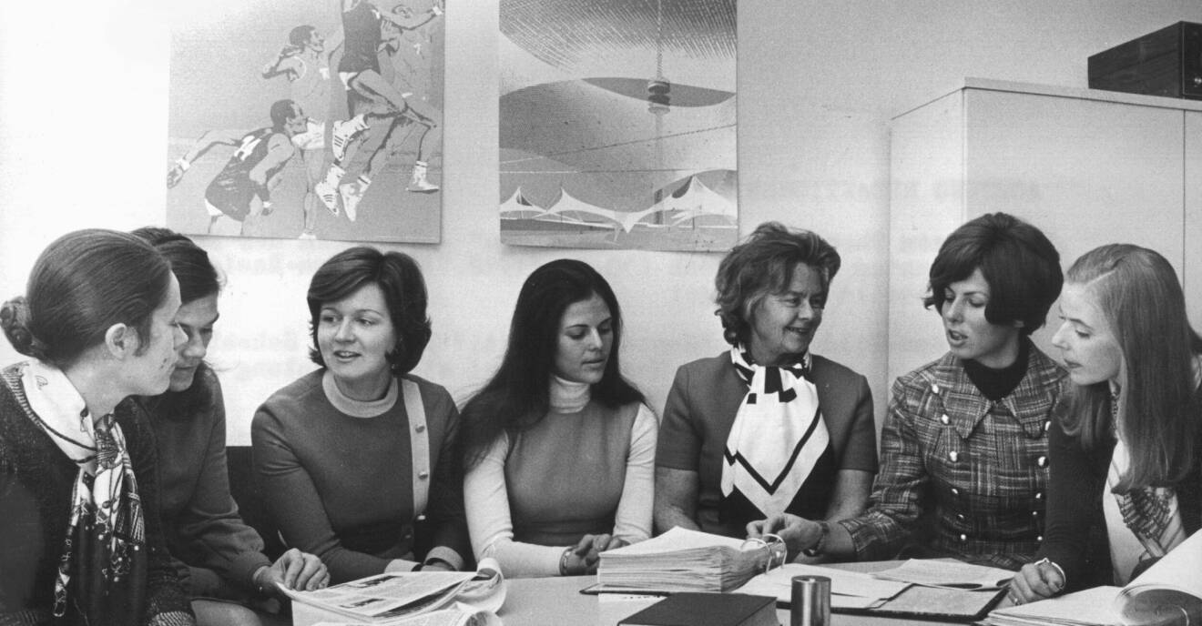 Drottning Silvia på möte 1971.
