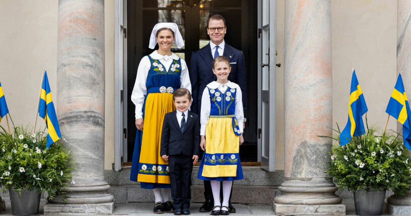 Kronprinsessfamiljen vid Haga slott.
