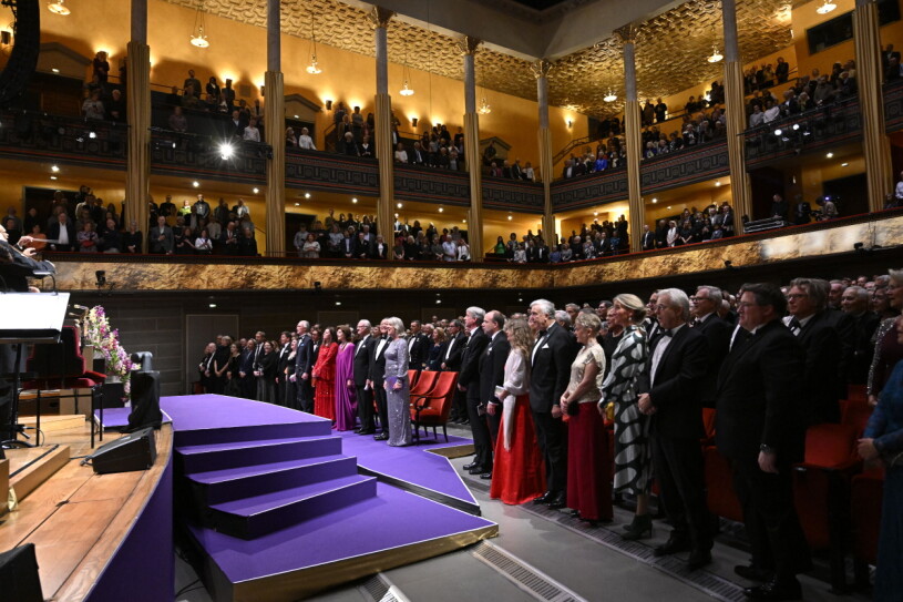 Festligt och fullsatt i Stockholms konserthus, och med kungaparet på första parkett. Kungen och drottning Silvia på Birgit Nilsson Prize 2022