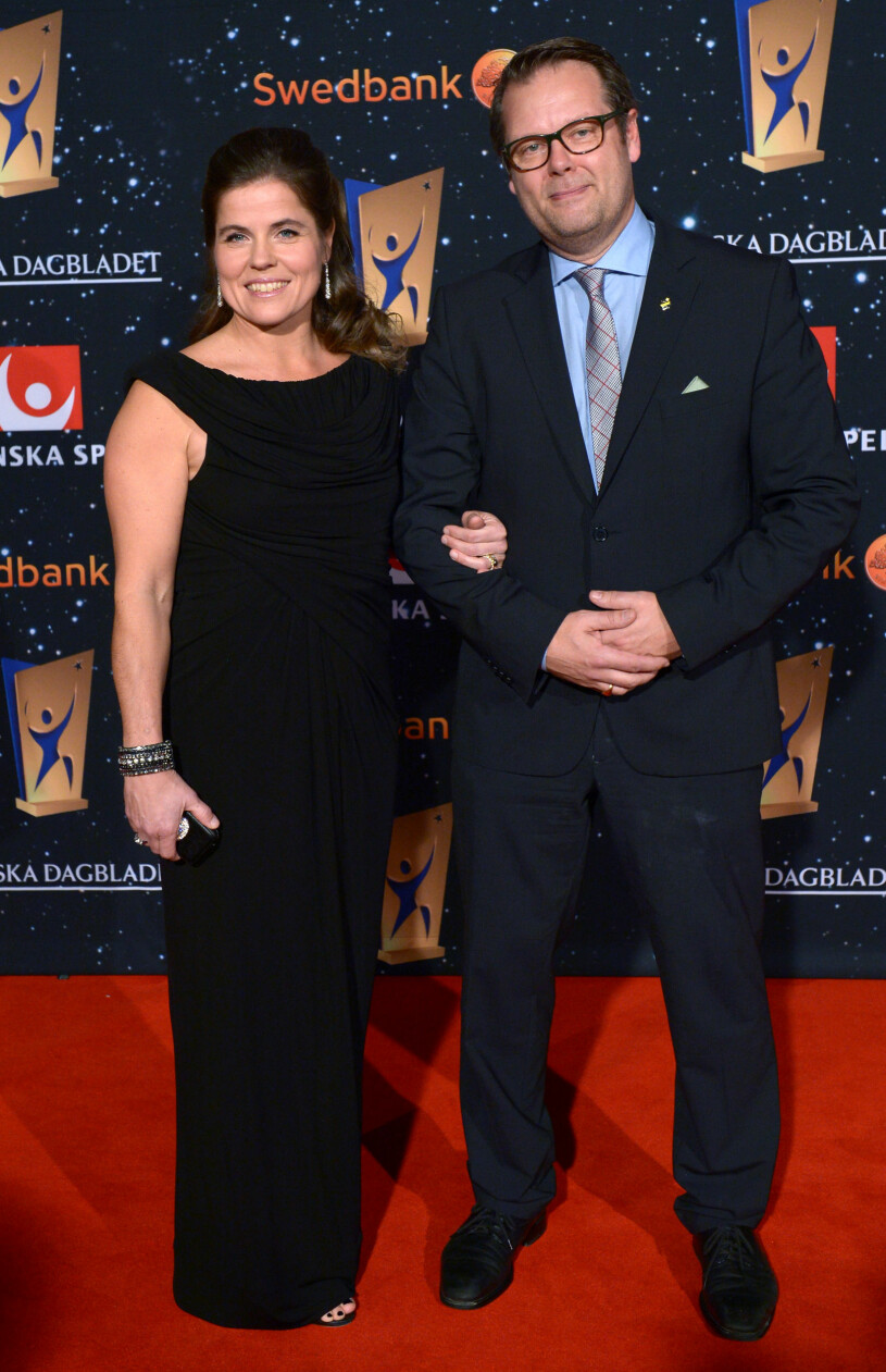 Pernilla Wiberg och Bödvar Bjerke på Idrottsgalan. Foto: TT
