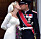 Kronprinsessan Mette-Marit och kronprins Haakon under bröllopet i Oslo 2001