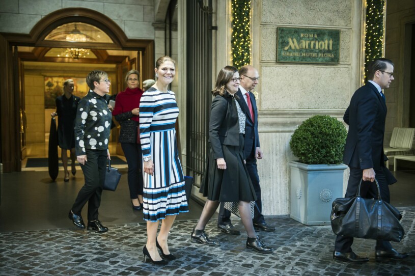 Snart checkar Victoria och Daniel in på hotell i Rom igen. Kronprinsessan Victoria Prins Daniel Rom