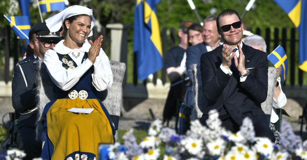 Prins Daniel var såklart vid kronprinsessans sida under firandet. Kronprinsessan Victoria och prins Daniel