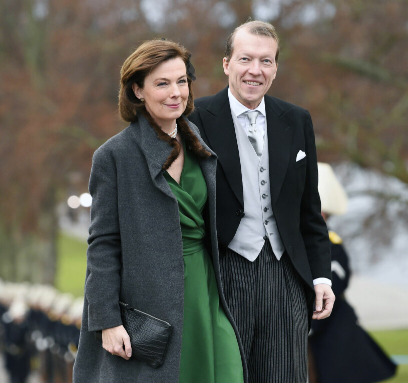 Anna Hamilton med sin man Peter. Hon började vid hovet 2016 och arbetade innan dess som informationschef vid Stockholms Auktionsverk. Statsfrun Grevinnan Anna Hamilton med sin man greve Peter Hamilton