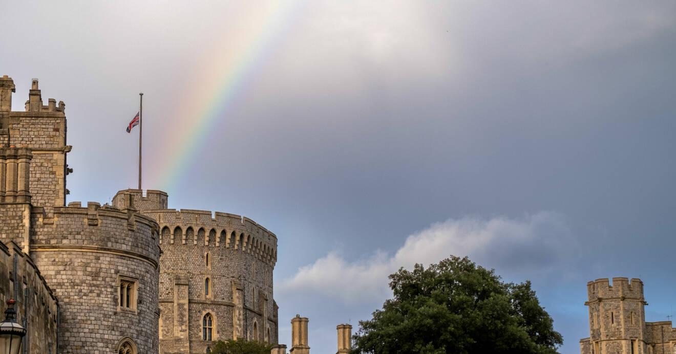 Regnbåge över Windsor Castle