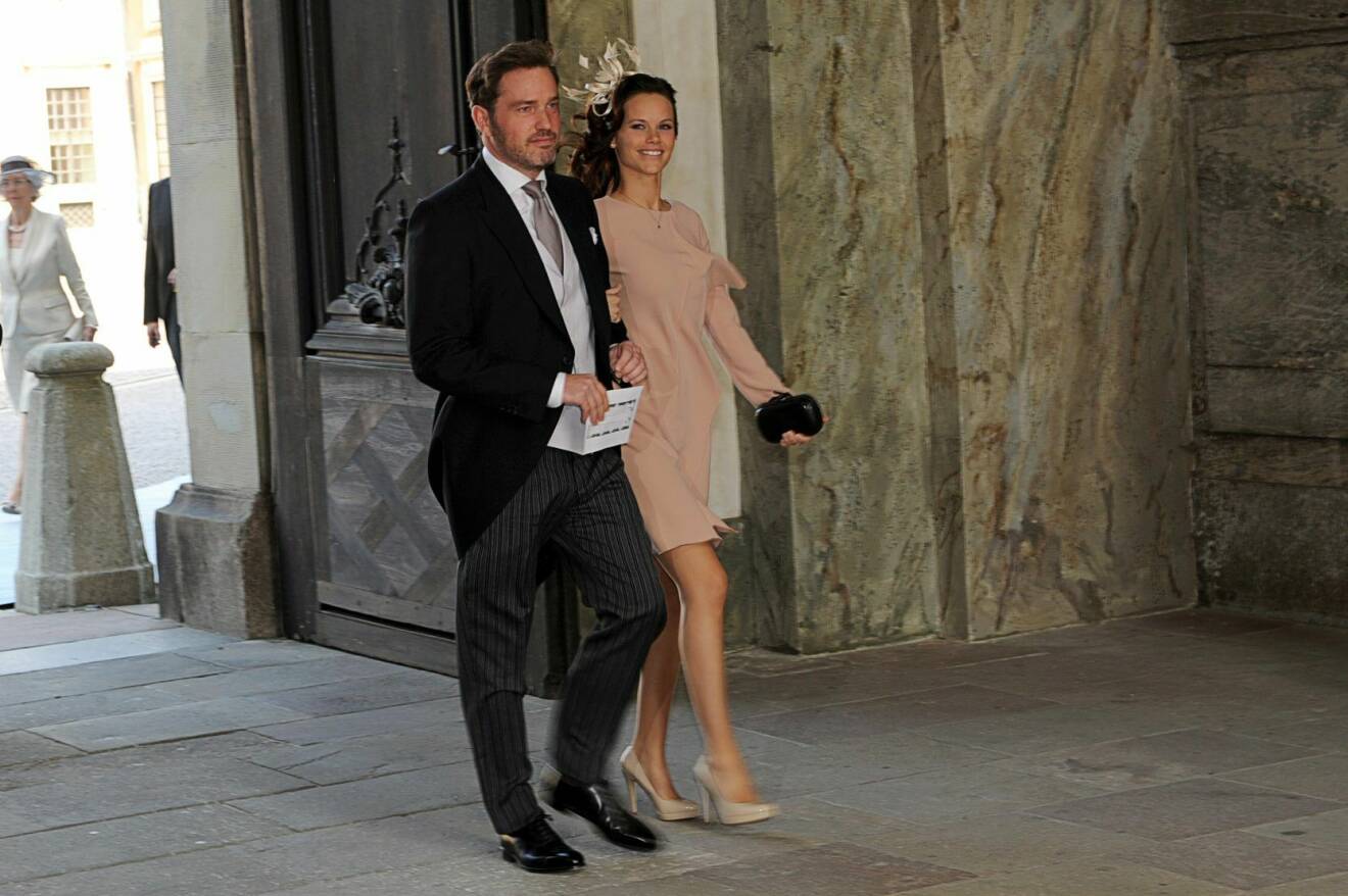 Chris O'Neill och prinsessan Sofia på prinsessan Estelles dop 2012