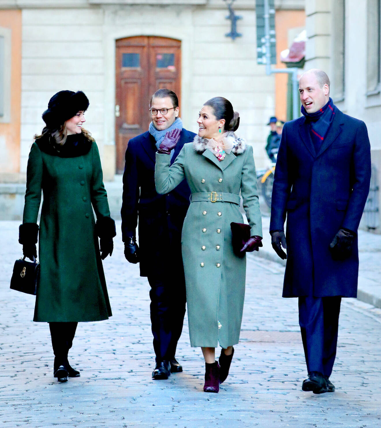 Prins William och Kate – Prinsessan av Wales – med kronprinsessan Victoria och prins Daniel i Stockholm 2018