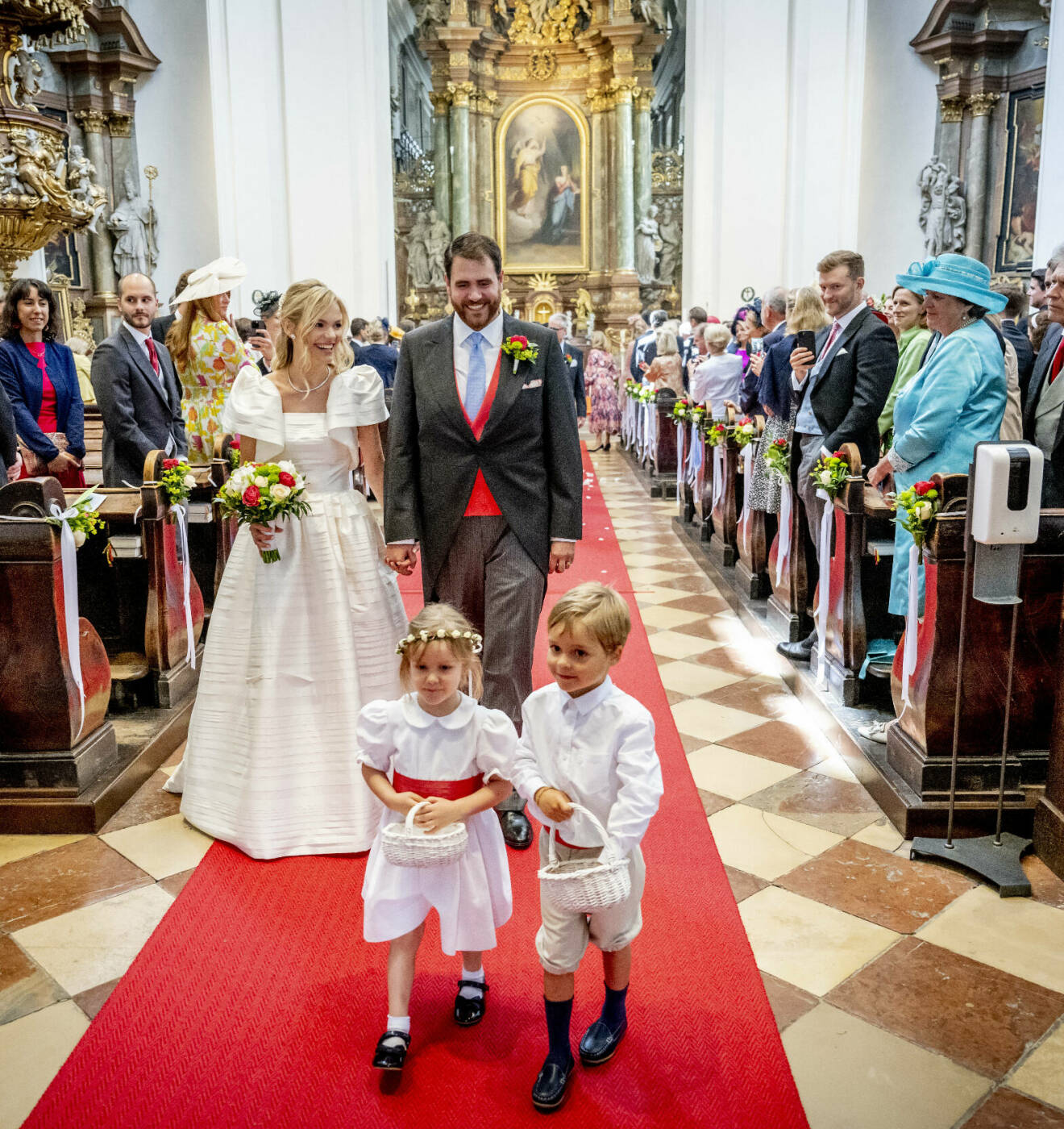 Brudparet prinsessan Felicitas och prins Johann-Wenzel av Liechtenstein