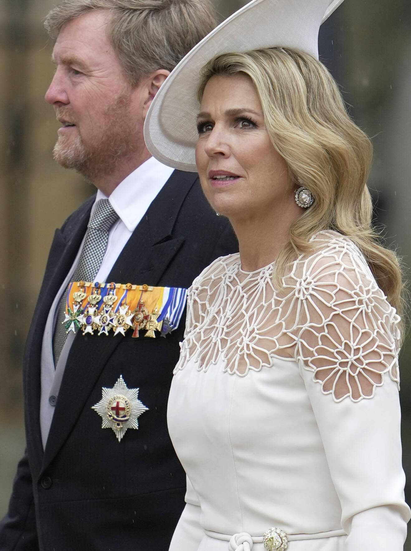 Kung Willem-Alexander och drottning Máxima på kung Charles och drottning Camillas kröning