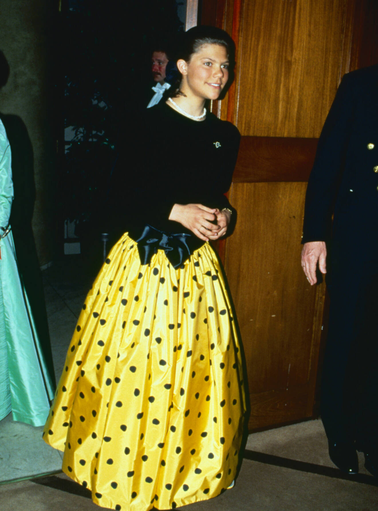 Kronprinsessan Victorias aftonklänning under statsbesöket från Norge 1992