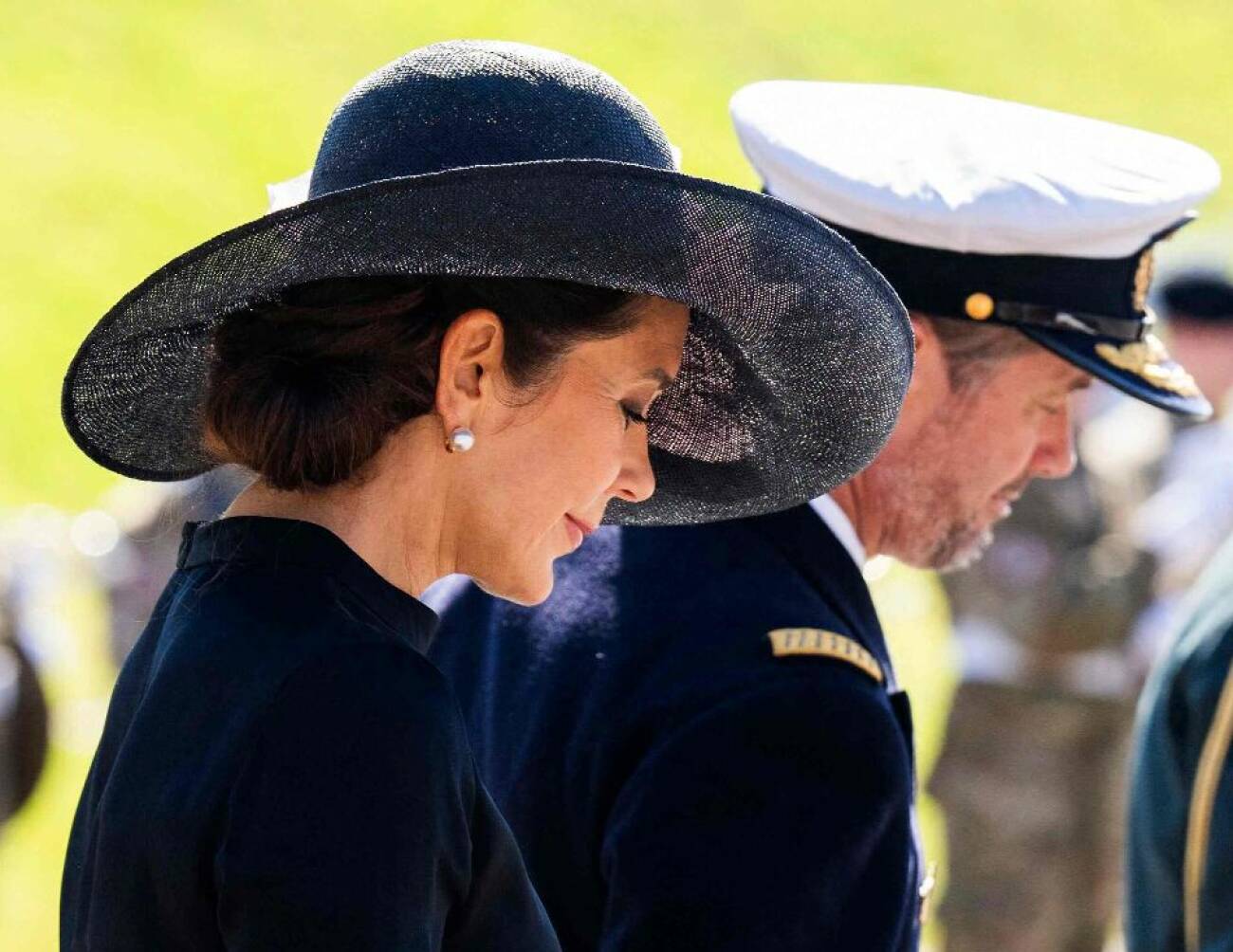 Kronprinsessan Mary och kronprins Frederik under Flagdag for Danmarks udsendte 2023